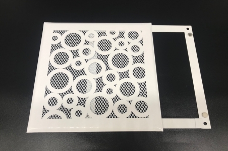 Решетка стальная на магнитах РП Кольцо-170 сетка, белая