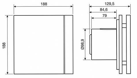 Вентилятор Soler & Palau Silent Design 100 CRZ Swarovski Champagne (таймер)
